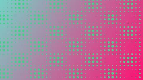 Vibrant Halftone Dot Pattern Background Featuring Neon Pink and Blue Gradie.. Stock Illustration