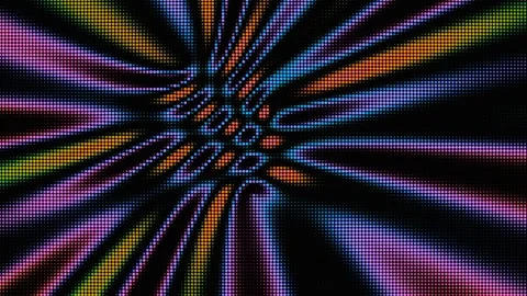 Vibrant halftone dot pattern shifting in psychedelic waves Stock Footage 337038560