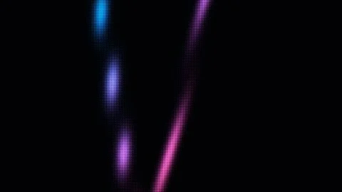 Vibrant halftone dots form flowing diagonal waves against black Stock Footage 336995125
