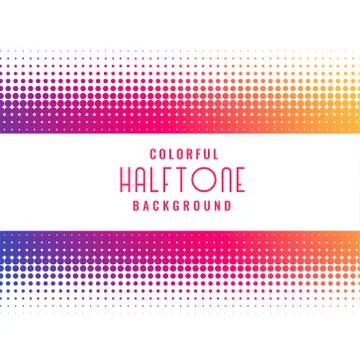 Vibrant halftone pattern design background Stock Illustration