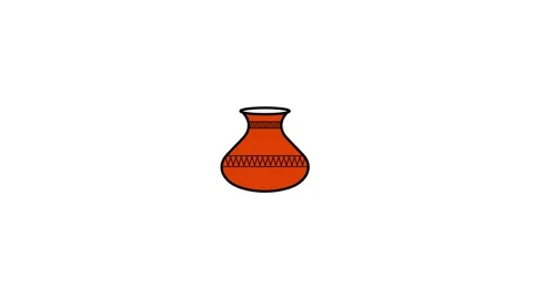 Vibrant Handcrafted Terracotta Pot with Rustic Charm 库存影片 331306926