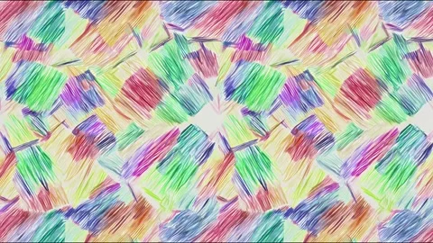 Vibrant handdrawn abstract animation in loopable stopmotion style Stock Footage 315347558