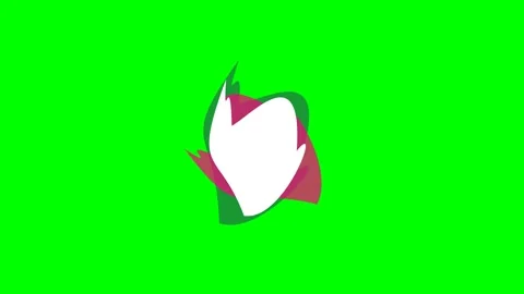 A vibrant heart shape with colored layers set against a bright green backgrou Video stock 340902865