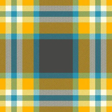 Vibrant herringbone and plaid pattern in sunny yellow, teal, and grey.  Ide.. Illustrazione stock