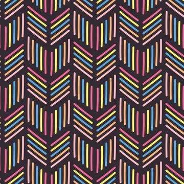 Vibrant Herringbone Chevrons Vector Repeat Pattern Background Design Stock Illustration