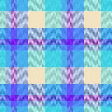 Vibrant herringbone plaid pattern in cool blues, aquas, and purples on a pale Stock Illustration