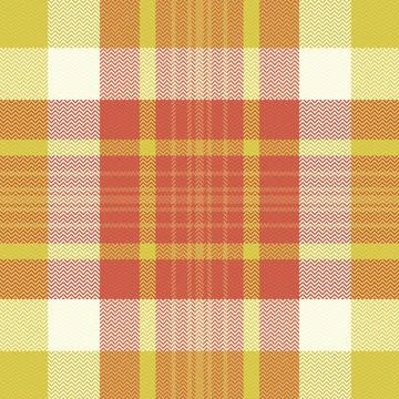 A vibrant herringbone plaid pattern featuring warm yellow, orange, and red to Stock Illustration