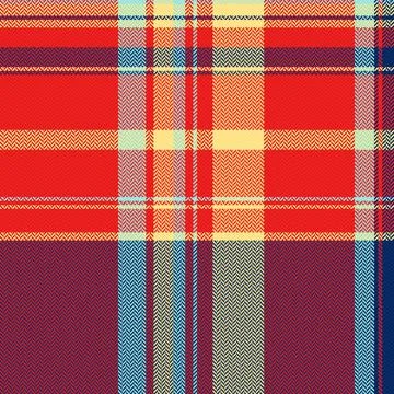 A vibrant herringbone plaid pattern featuring bold red, navy, and yellow to.. Stock Illustration