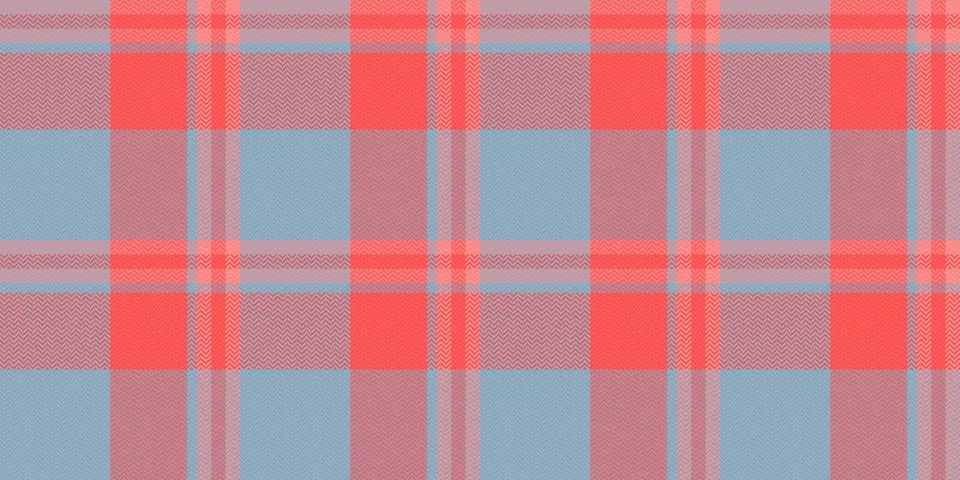 A vibrant herringbone plaid pattern featuring soft blue and coral pink stripe Stock Illustration