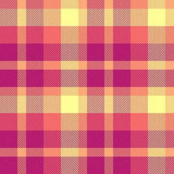 Vibrant herringbone plaid pattern in warm sunset hues.  Perfect for textile d Stock Illustration