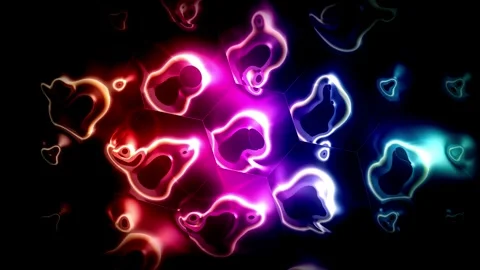 Vibrant Hexagonal Grid Liquid Flow - Dynamic Social Media Advertising Backg.. Stock Footage 347176864