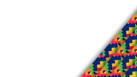Vibrant Hispanic Heritage Month Geometric Pattern Background with Copy Space. Video stock 342821025