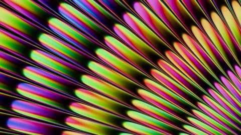 Vibrant holographic curved waves surface animated background Stock Footage 340005606