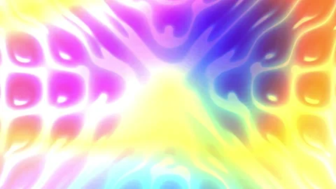 Vibrant Holographic Psychedelic Plasma Liquid Silk Waves Background 4K Stock Footage 345096522