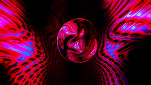 Vibrant Holographic Quantum Foam Agate Flowing Texture with Luminous Spectr.. Video stock 342572348