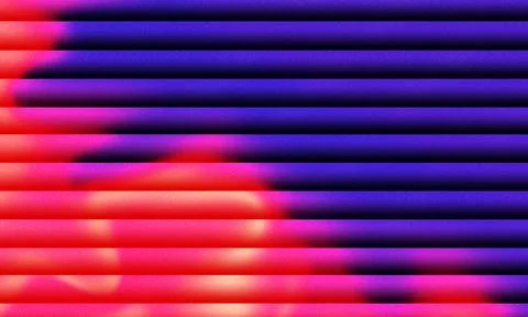 Vibrant horizontal bars with dynamic gradient from energetic red to calming 스톡 일러스트