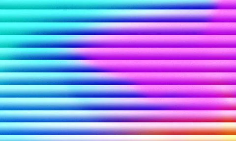 Vibrant horizontal gradient lines pattern with colorful geometric stripes Stock Illustration