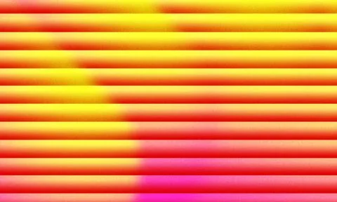 Vibrant horizontal gradient stripes background with yellow, orange, and magenta Stock Illustration