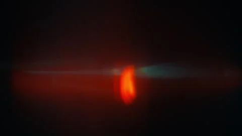 Vibrant horizontal lens flares light leak overlay with black background Stock Footage 285134148