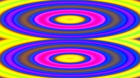Vibrant hypnotic abstract gradient circle pattern for futuristic backgrounds Stock Footage 336533176