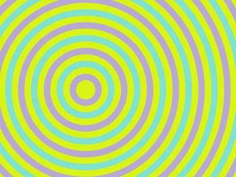 Vibrant Hypnotic Concentric Circle Background with Lime Green Turquoise and.. Stock Illustration