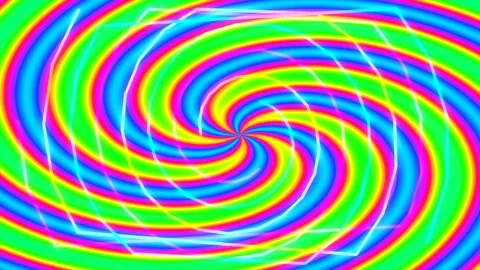 Vibrant hypnotic psychedelic rainbow vortex abstract background loop Stock Footage 335464518