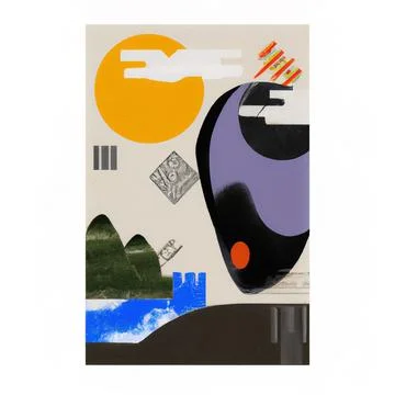 Vibrant illustration with asian elements for a poster 스톡 일러스트