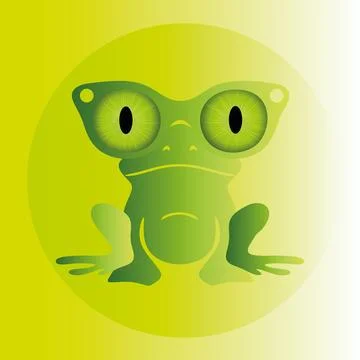 A vibrant illustration of a frog Stock Illustration
