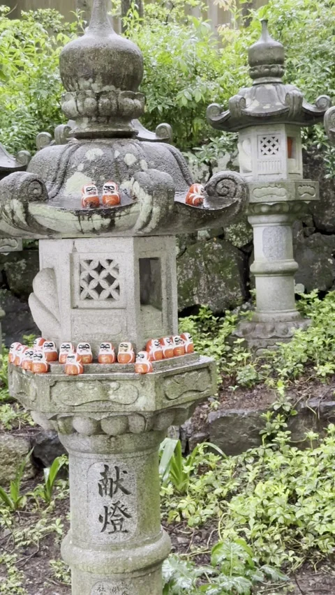 A vibrant image showcasing a crowd of Darumas in the streets of Osaka, Japan. Stock Footage 245825567