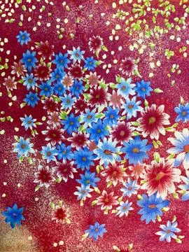 Vibrant Impressionistic Floral Pattern イラスト素材