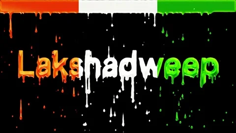 Vibrant Indian State Name Text 'Lakshadweep' Stock Video with Tri-Color Paint Dr Stock Footage 278916575