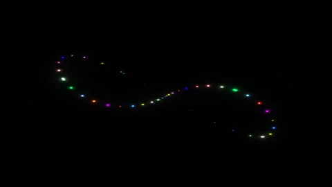 Vibrant Infinity Loop with Dynamic Lights Stock Footage 291073732