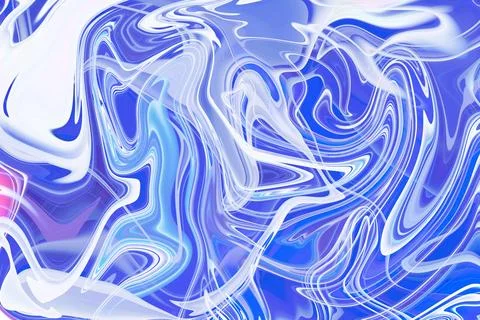 Vibrant interplay of colors in abstract background of blue and white liquid.. Stock Illustration