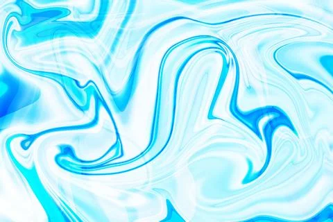 Vibrant interplay of hues abstract background of blue and white liquid pain.. Illustrazione stock