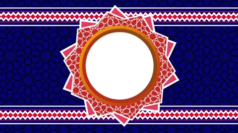 Vibrant Islamic Frame Stock Footage 335622132