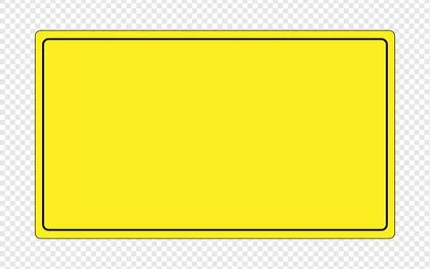 Vibrant isolated yellow sticky note on transparent background. Stock Illustration