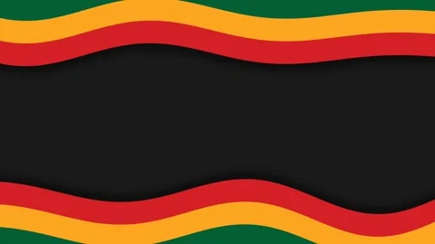 Vibrant Juneteenth Celebration Background with Pan-African Colors and Wavy .. Stock Footage 340033930