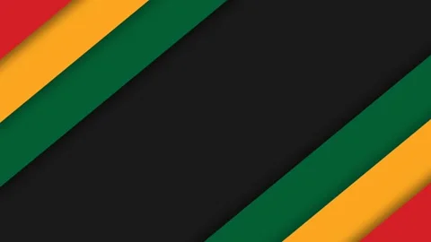 Vibrant Juneteenth Freedom Day Abstract Design with Pan African Stripes. Stock Footage 340034369