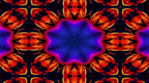 Vibrant kaleidoscope abstract visual 스톡 동영상 270375499
