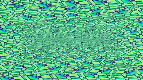Vibrant Kaleidoscope Pattern Animation Green Colors. Video stock 330132099