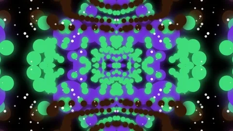 Vibrant Kaleidoscope Pattern Animation Video Loop. Stock Footage 329501885