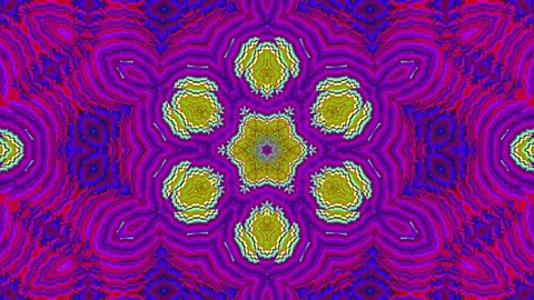 Vibrant Kaleidoscope Pattern with Bright Colors and Intricate Design 動画素材 338301880
