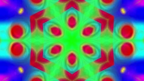 Vibrant kaleidoscope patterns shift in mesmerizing motion Video stock 330738684