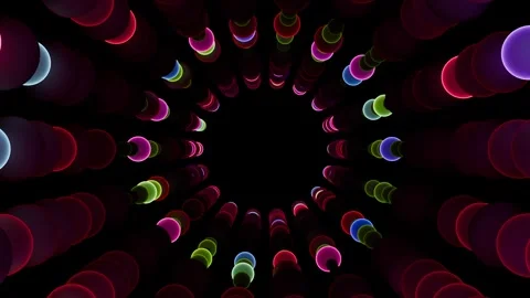 Vibrant kaleidoscope patterns spinning in a mesmerizing loop for music scenes Stock Footage 296217820