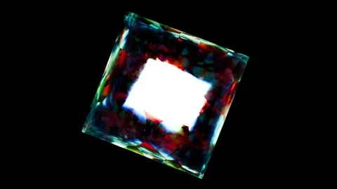 Vibrant kaleidoscopic cube loop for immersive music experiences at parties Stock Footage 293677633