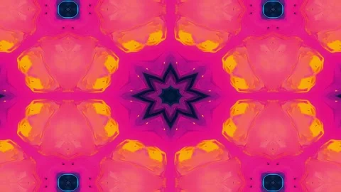 A vibrant kaleidoscopic pattern featuring bold colors and geometric shapes. 動画素材 292594687