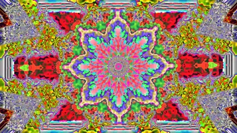 A vibrant kaleidoscopic pattern featuring a central star shape Stock Footage 318799125