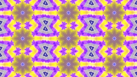 A vibrant kaleidoscopic pattern featuring floral and geometric elements Stock Footage 318799133
