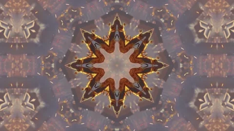 A vibrant kaleidoscopic pattern with intricate shapes and colors, evoking a.. Stock Footage 292595657