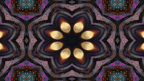 A vibrant kaleidoscopic pattern resembling a flower, with intricate designs.. 動画素材 292594671